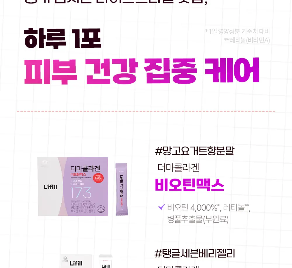 [NEW] 라이필 더마콜라겐 탱탱 젤리 스틱 12포 (12일분) 상세페이지 28
